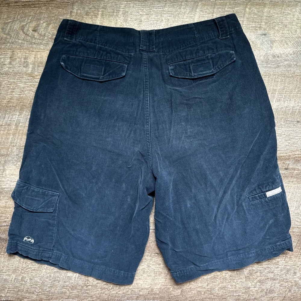 Billabong Better Stuff Corduroy Cargo Shorts 34 Regular Navy Blue 100% Cotton